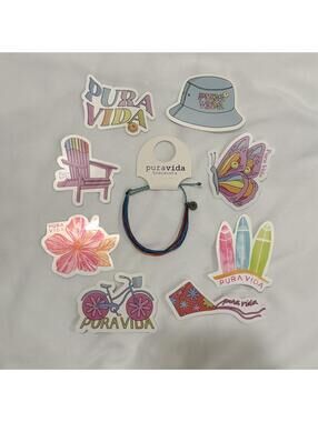 Pura Vida Waterproof Bracelet and Stickers